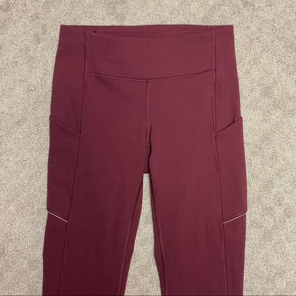 🍋 Lululemon maroon full length Speed Up Tight 28” leggings - Picture 9 of 14